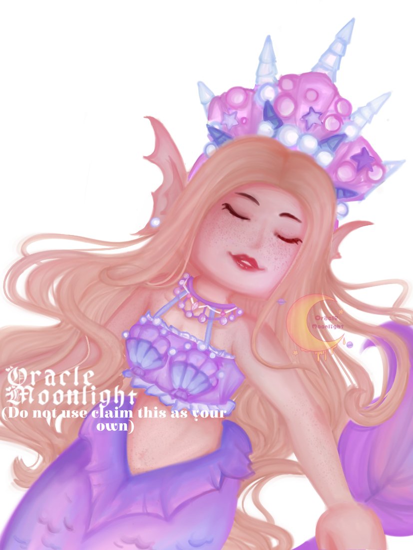 OracleMoonlight's tweet image. Mermaid Queen👑🌸
@nightbarbie 
#OracleMoonlightArt #RHArt