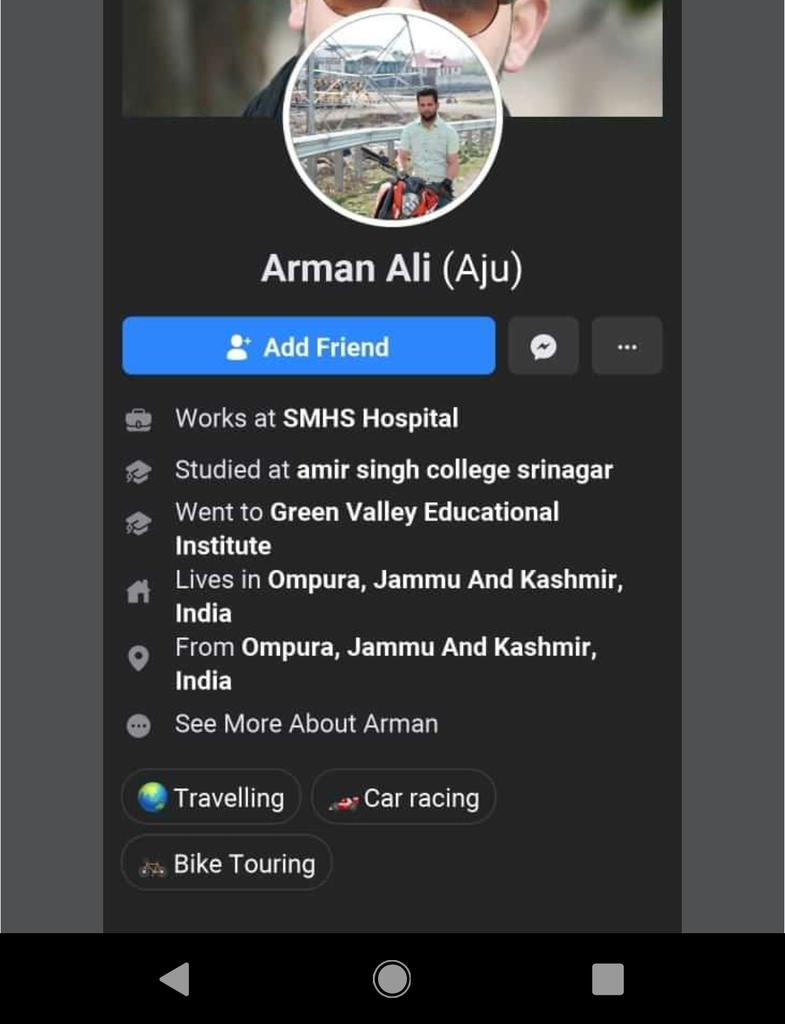 Saleem_ch89's tweet photo. @Tahir_A @JmuKmrPolice @KashmirPolice @listenshahid @islahmufti 
He is hurting religious sentiments of hindu brothers on social media, please look into the matter and get him arrested asap
Details attached
Link https://t.co/7NjPv0CzkH https://t.co/zHnS7yXJPY