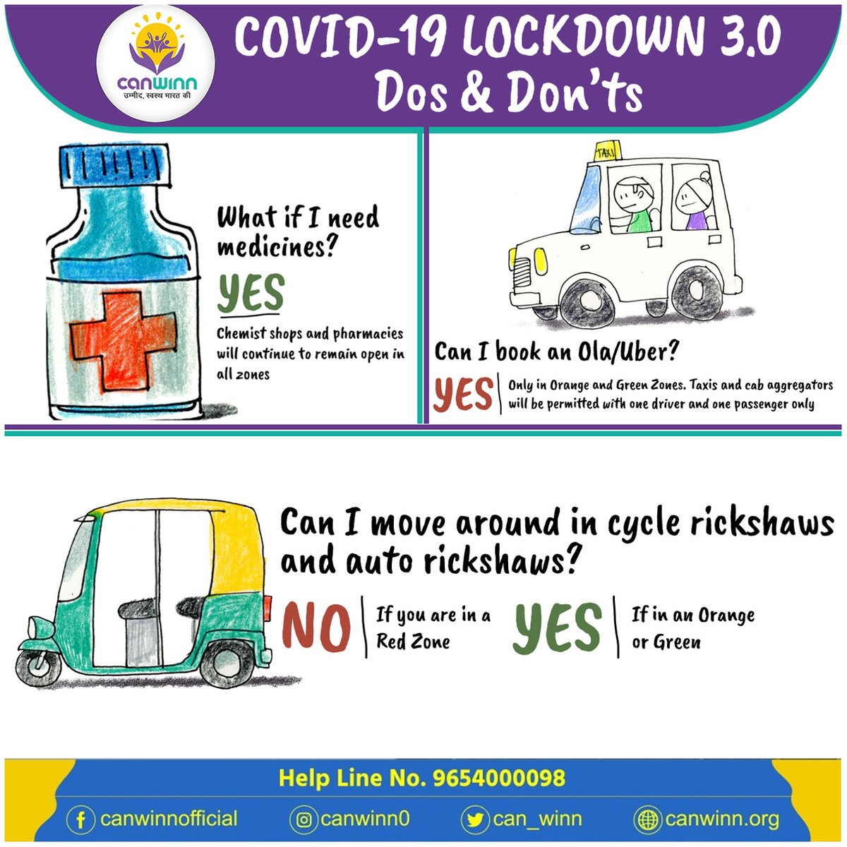 officialcanwinn's tweet photo. Dos and Don’ts to follow during the Covid-19 lockdown. Follow them carefully to protect yourself and your family.
#IndiaFightsCOVID19
@PMOIndia @cmohry @drharshvardhan @anilvijminister @DC_Gurugram @JagranNews @gurgaonpolice @HTGurgaon @timesofindia @jantatvnews @HaryanaKesari https://t.co/HDY8wtZO0t
