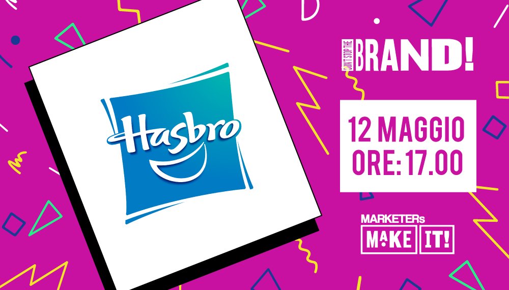 mktrsclub's tweet photo. A cosa pensate se vi diciamo Risiko, Monopoly e Taboo? 
Dopo aver ispirato svariate generazioni, Hasbro sarà la prima azienda ospite di MARKETERs MakeIT!20 - Don’t Stop The Brand a raccontare la sua esperienza storica 🧸 🎈
https://t.co/P1dysBFE1A https://t.co/3IRIN77Gsn