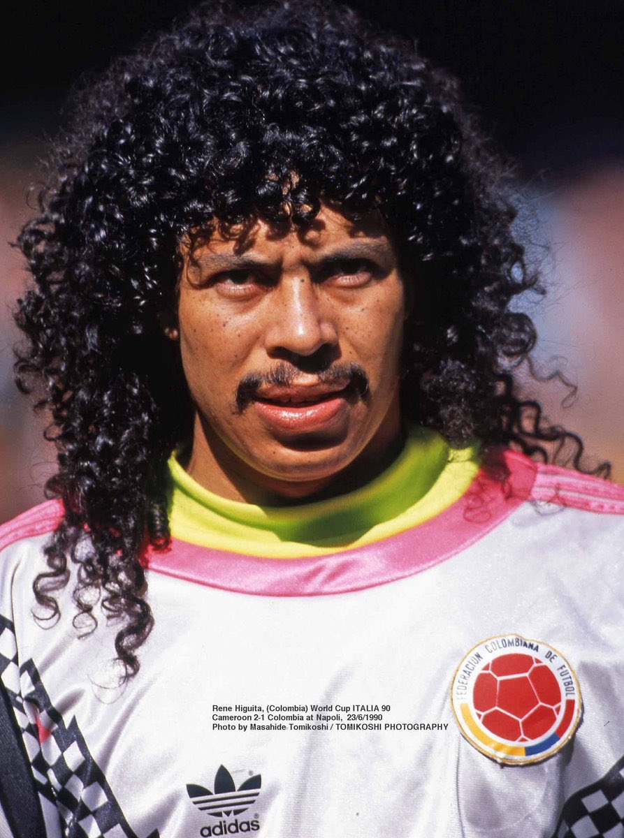  #LockdownKits Day 44: channeling Higuita. Love the fact that regardless of what colour this shirt was, the collar had to be neon lime & pink.