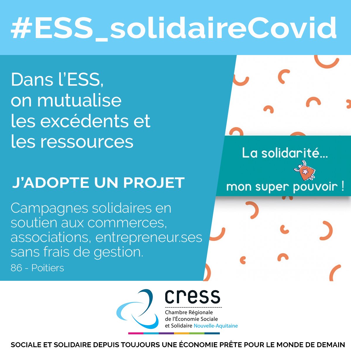 CRESS Nouvelle-Aquitaine (@cress_nvlleaqui) on Twitter photo 👏 <a href="/jadopteunprojet/">J'adopte un projet</a>
➡️campagnes solidaires en soutien aux commerces, asso, etc. <a href="/NvelleAquitaine/">Nouvelle-Aquitaine</a>
✅on s’adapte
✅on sait répondre aux situations d’urgence
✅on joue collectif
💟Dans l'ESS
#ESS_solidaireCovid
➡️…mie-sociale-et-solidaire.gogocarto.fr/annuaire#/fich…
<a href="/lemouvementasso/">Le Mouvement associatif</a> @ChristineMoebs #ESS 👏 <a href="/jadopteunprojet/">J'adopte un projet</a>
➡️campagnes solidaires en soutien aux commerces, asso, etc. <a href="/NvelleAquitaine/">Nouvelle-Aquitaine</a>
✅on s’adapte
✅on sait répondre aux situations d’urgence
✅on joue collectif
💟Dans l'ESS
#ESS_solidaireCovid
➡️…mie-sociale-et-solidaire.gogocarto.fr/annuaire#/fich…
<a href="/lemouvementasso/">Le Mouvement associatif</a> @ChristineMoebs #ESS