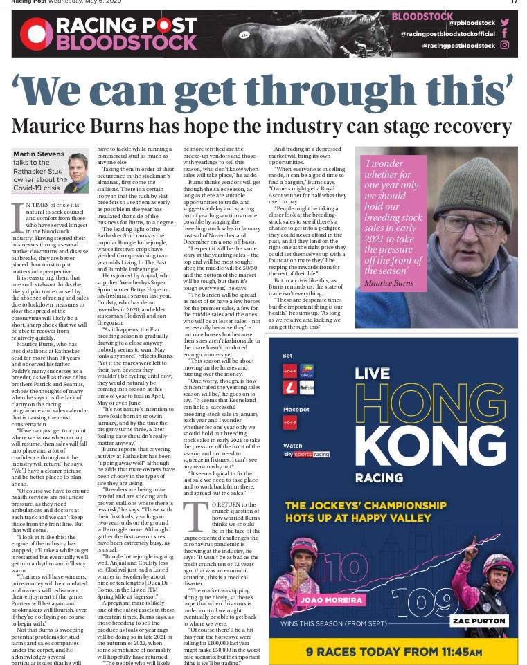 Martin Stevens The Big Interview In today’s <a href="/rpbloodstock/">Racing Post Bloodstock</a> <a href="/RacingPost/">Racing Post</a>