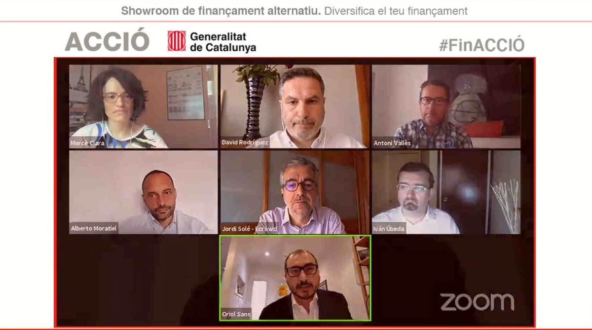 accio_cat's tweet photo. 🔛 En marxa el Showroom de finançament alternatiu!

@Finanzarel, @enisa, @Ecrowdinvest, @icfcat i @cesce_es expliquen els seus  instruments #COVID19 per fer front a les necessitats de circulant

Més info ⬇️
https://t.co/ob2PnZ4Dkf
#FinACCIÓ https://t.co/CvIZWGo0mD