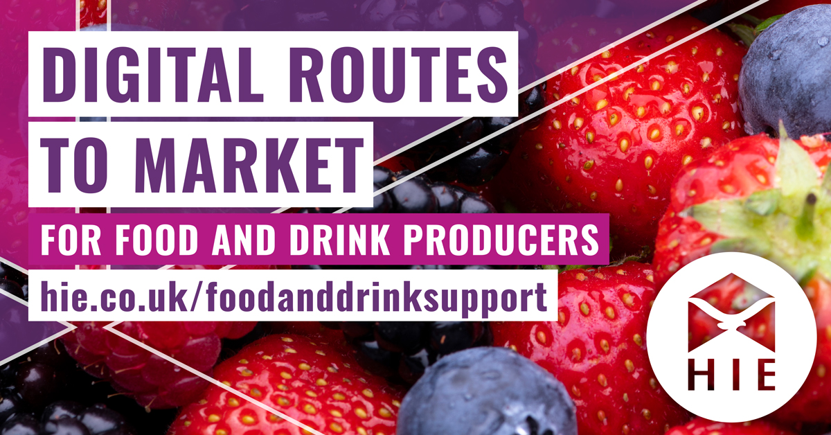 HIEScotland's tweet photo. We’re bringing you a series of online locally tailored workshops specifically designed for the food &amp; drink sector to help develop the online aspect of your business and find new markets following the impacts of #COVID-19. Find out more and sign up: https://t.co/JQMqIv2ne2 https://t.co/9BHF8kLbr3