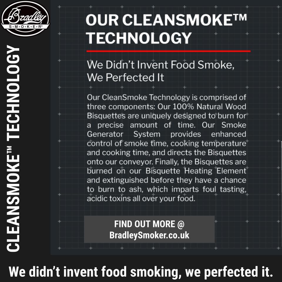 BradleySmokerUK's tweet photo. Bradley’s CleanSmoke™  Technology is comprised of three components, all uniquely designed to ensure the wood you are using does not turn to ash.  Thanks to our CleanSmoke™  Technology, your food is smoked with pure smoke, and nothing more. 
#bradleysmoker #bradleysmokereurope https://t.co/wnrcDfHAsJ