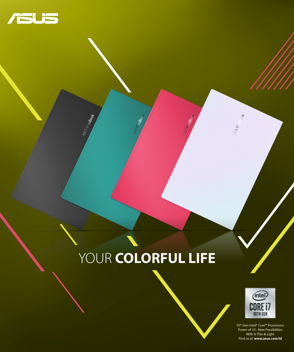 ASUS_Indonesia's tweet photo. H-2 menuju acara peluncuran ASUS VivoBook S14 S433. Seri VivoBook ini hadir dengan banyak pilihan warna yang sangat menarik perhatian.

Saksikan Live Digital Launch #VivoBookLaptopGue, Jumat 8 Mei 2020 mulai pukul 14.00WIB di:

Youtube: https://t.co/5gscMBj4ne https://t.co/vqE2IJPHZm