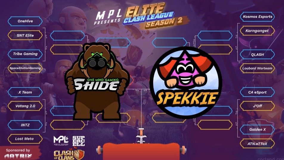 ggPTGwp's tweet photo. Bracket winner X Team faces off with VIP Vatang in round 1 of VIP week! Catch the stream live at 9AM EDT with Shide95 and Spekkie1313 on Twitch! 
#ClashofClans #eSports #MPL #mobilegaming #VIPweek
@spekkie1313 @S_Shide https://t.co/fGNdCOIBWv