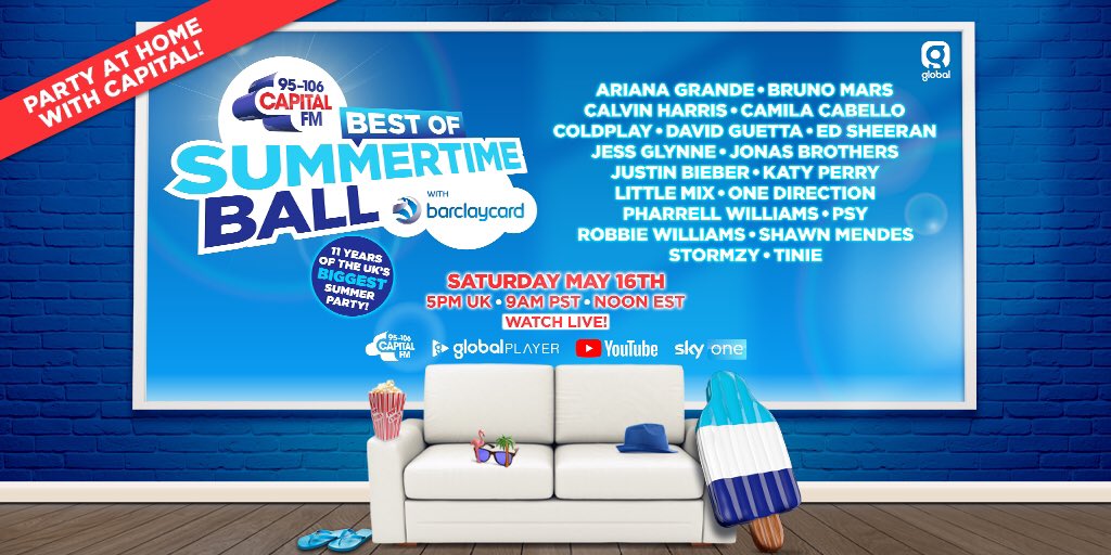 May 16th will be a really special afternoon as we party at home to celebrate The Best of <a href="/CapitalOfficial/">Capital</a>’s Summertime Ball with <a href="/Barclaycard/">Barclaycard</a>! So many iconic performances and great memories to relive. Details on how to watch are up on global.com #BestOfCapitalSTB