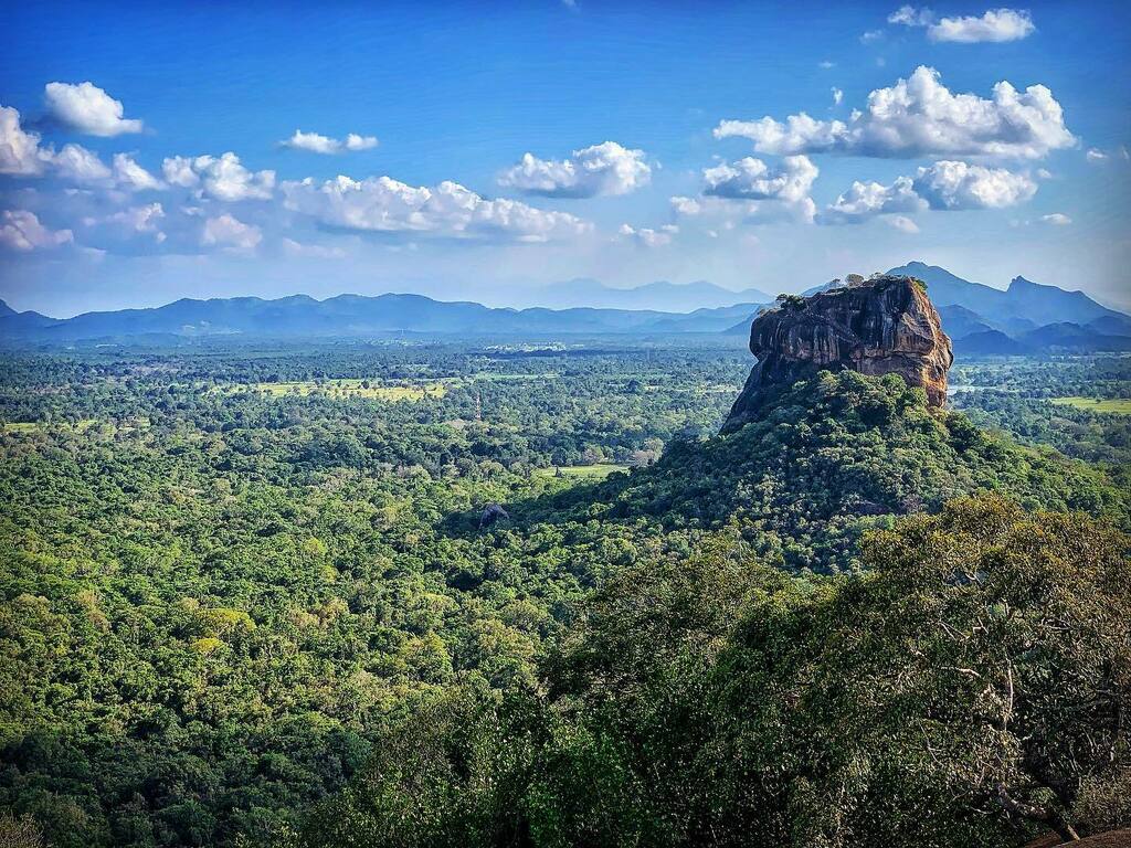 Sigiriya Rock (from Pidurangala Rock), Sri Lanka instagr.am/p/B_1oBdkAp3a/