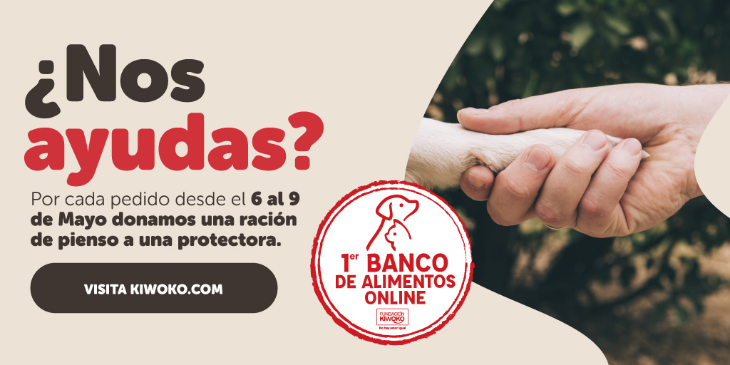 ✨ Hoy da comienzo nuestro primer Banco de Alimentos ONLINE ✨

Por cada uno de los pedidos desde kiwoko.com, venta telefónica y Whatsapp donaremos una ración de pienso a una protectora ➡️ bit.ly/35Bq3oB

🔔 ¿Colaboras con nosotros?