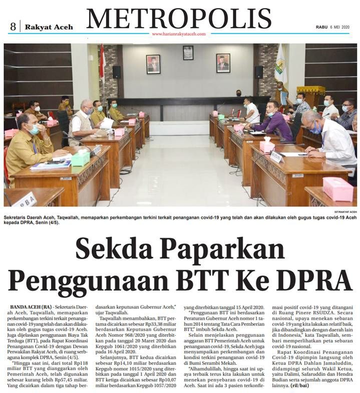 humasaceh's tweet image. #SekdaAceh #BTT #DPRA