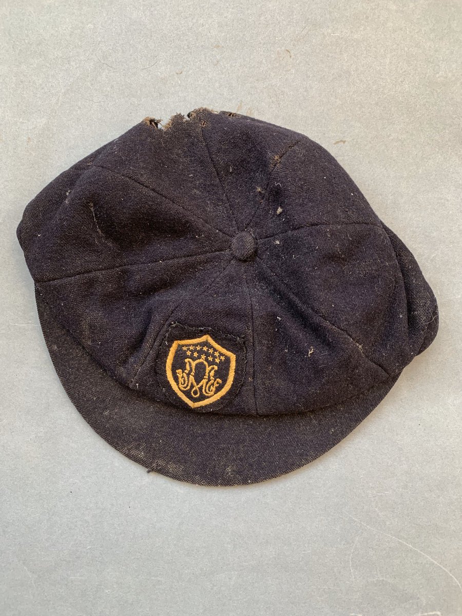My Museum: 12My first school cap - The Marist Convent, Sunninghill 1957-1960. Favourite nun: Sister Louis. The building had been Eisenhower’s HQ during the war. Moth attacked the back of the cap but I put it a deep freezer and that seems to have solved the problem - D.G.