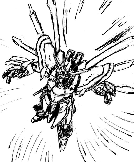 ここで、筆ペンでラクガキしたゴッドガンダムを投下 