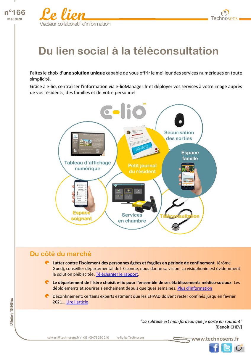 Nous vous aidons à surmonter cette crise!@Technosens_SAS 
#coronavirus #EHPAD #medicosociaux #liensocial #visiophonie