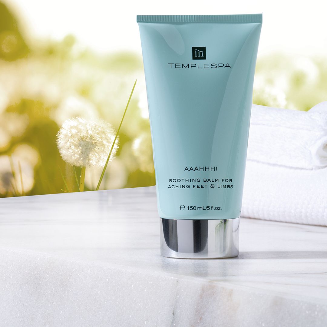 AAAHHH provides a fresh way to cool down. This cooling balm can be rubbed on to help soothe tired muscles.  The Mediterranean oils also promote a sense of balance and peace.