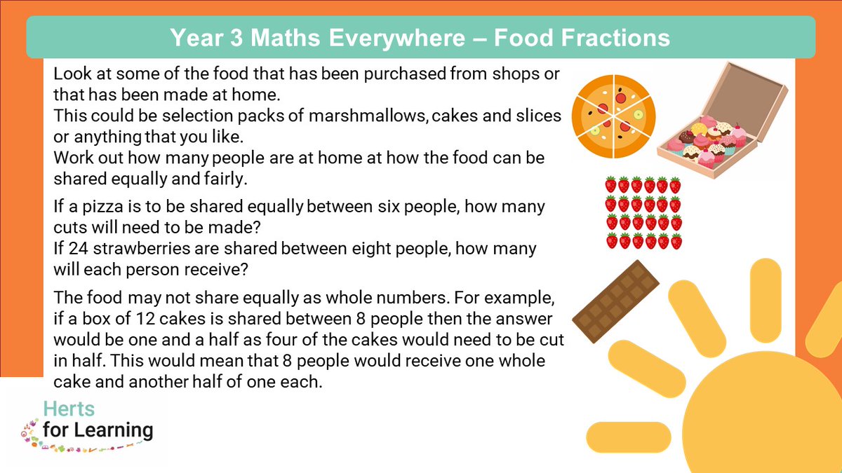 Calling Year 3! Today's #TryItOutTuesday tasks are taken from the previously unreleased set B in the popular @hertsmaths #MathsEverywhere series. On the menu today: fractions, clocks, money &amp; a finding the difference investigation. Let us know how you get on! #ESSENTIALmaths