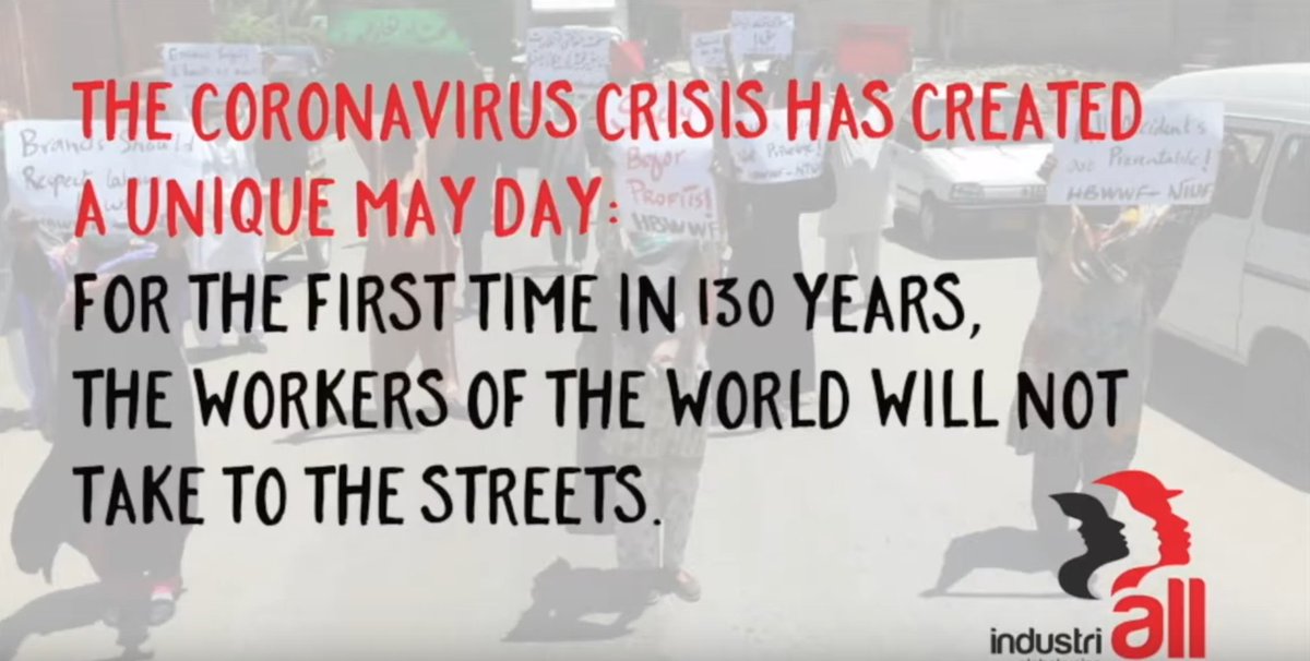 IndustriALL_GU's tweet photo. IndustriALL and affiliates celebrated a #VirtualMayDay. “We need to stand together in solidarity and defend workers’ health and safety, as well as their jobs and wages,” says IndustriALL GS @ValterSanches Thank you for all your contributions! https://t.co/13291JJFuY #Covid19 https://t.co/fL6vvVMAbw