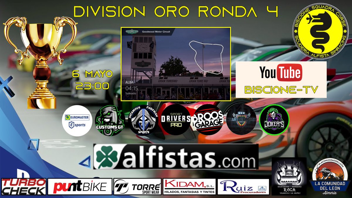 BiscioneSquadra's tweet photo. Llevamos 3 miércoles en carreras de @BiscioneSquadra del campeonato #JapanChampionship hoy volvemos a tener doble ración de adrenalina.... a las 22:00 en el canal de @danny_99_1 #DivisionPlata y las 23:00 en el canal de Biscione-TV #DivisionOro
Si no lo ves es porque no quieres!! https://t.co/kkPaA79iOi