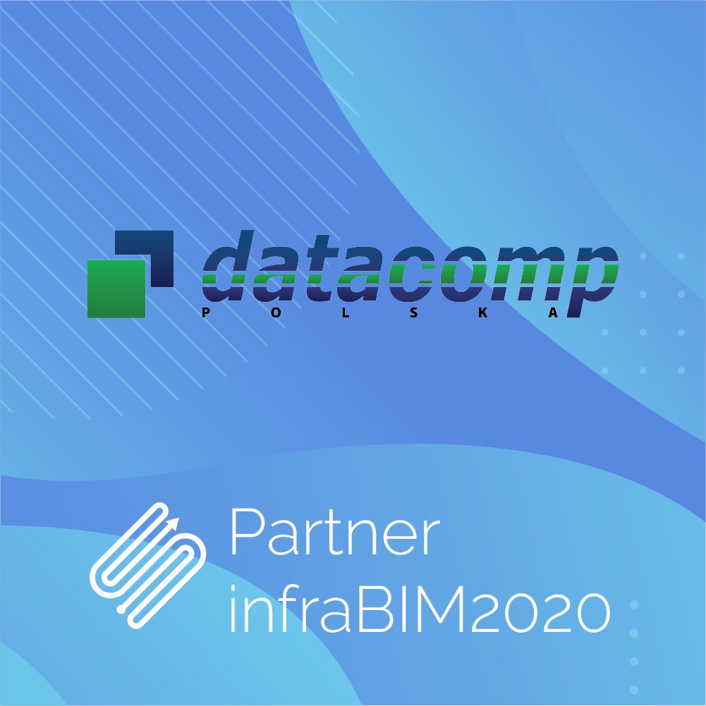 InfraBim's tweet photo. Do #infraBIM2020 pozostało dokładnie 160 dni - dziś z radością dzielimy się kolejnym partnerem wydarzenia, którym jest Datacomp. Dziękujemy za dotychczasową współpracę i cieszymy się na wszystko, co przed nami! https://t.co/podODHLEio