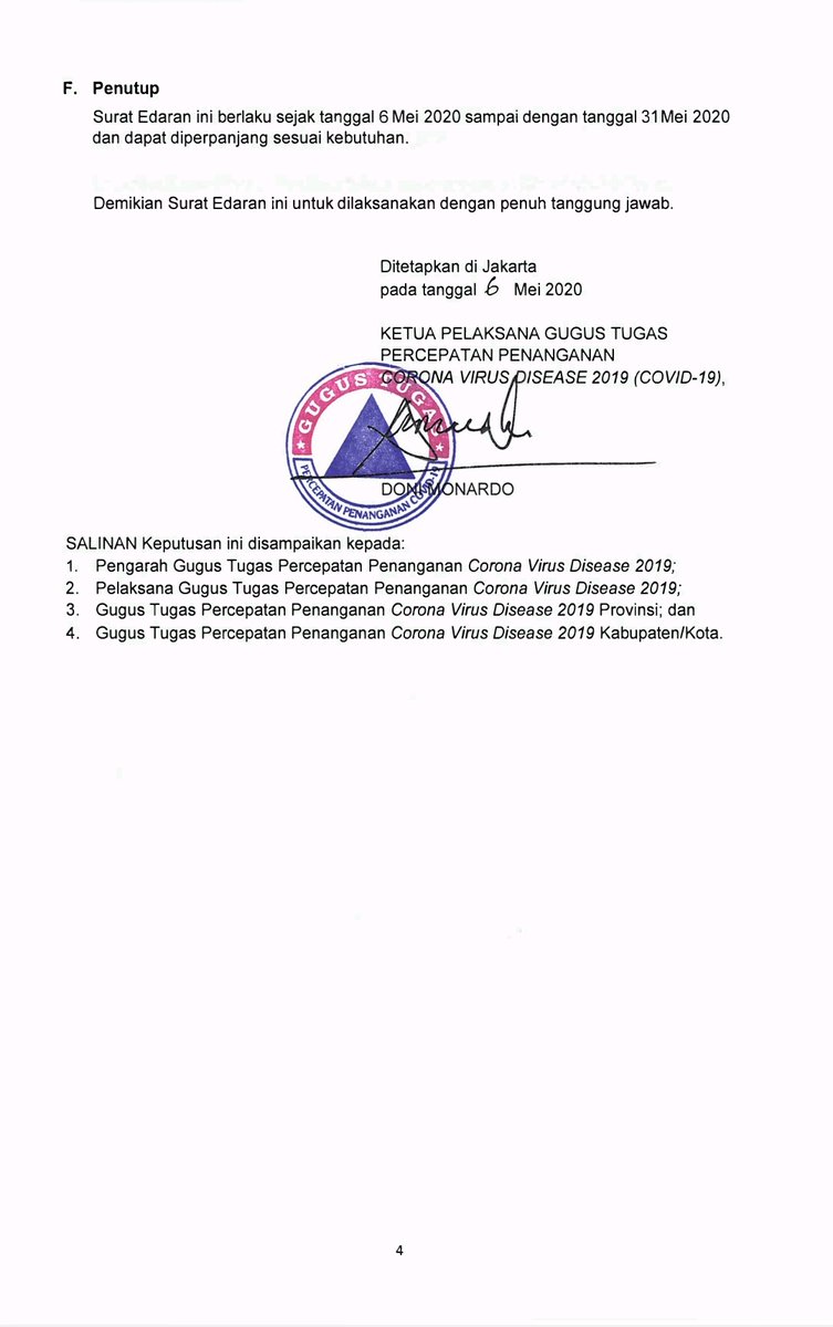 Persyaratan bagi mereka yang harus melakukan perjalanan.