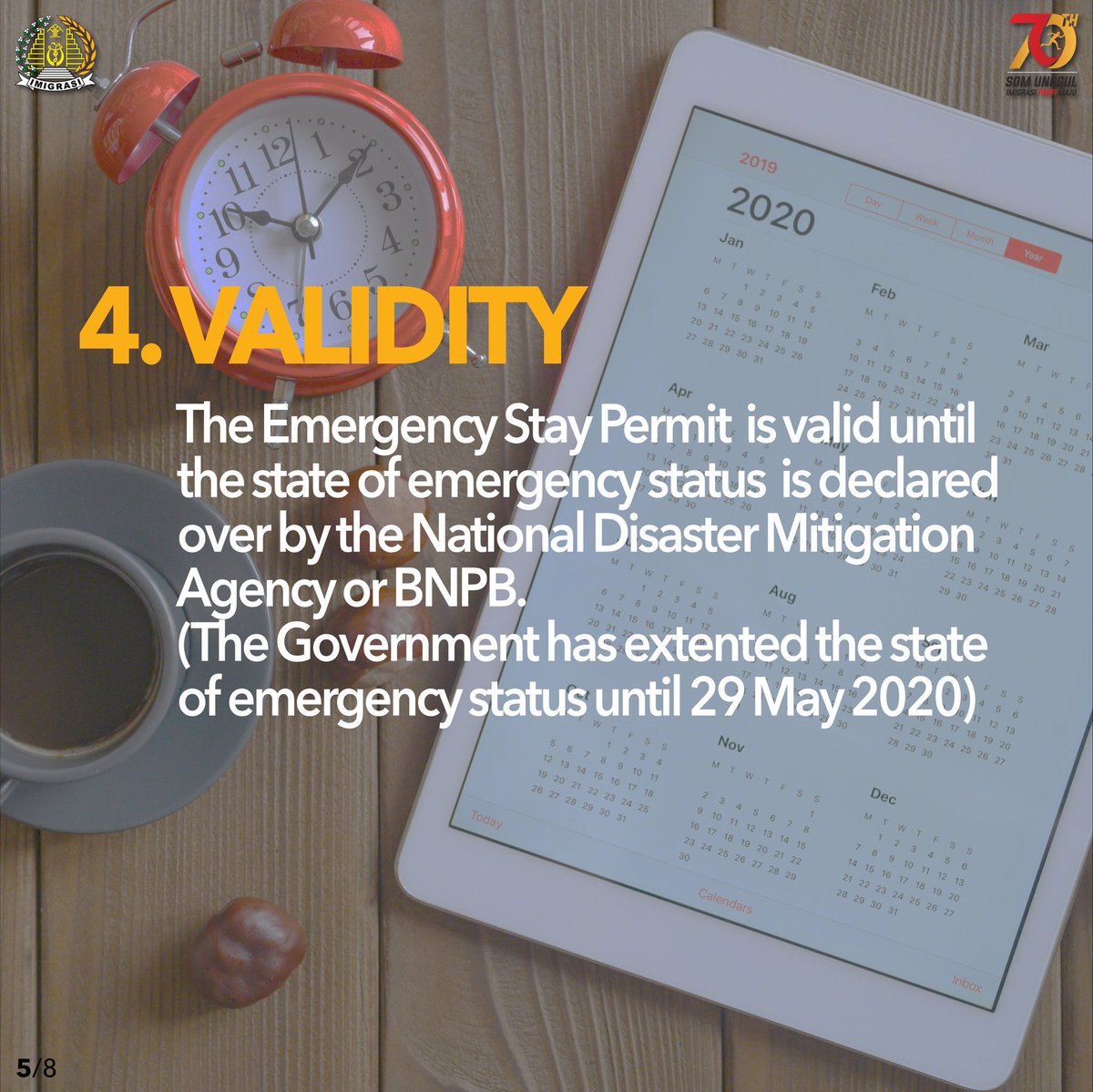 ditjen_imigrasi's tweet photo. ... please observe the regulations on Emergency Stay Permit and follow the guidelines and updates as provided by our official website at https://t.co/LXJs2qafTe and our social media.

#IndonesiaImmigration
#EmergencyStayPermit https://t.co/YFGiTDhj1l