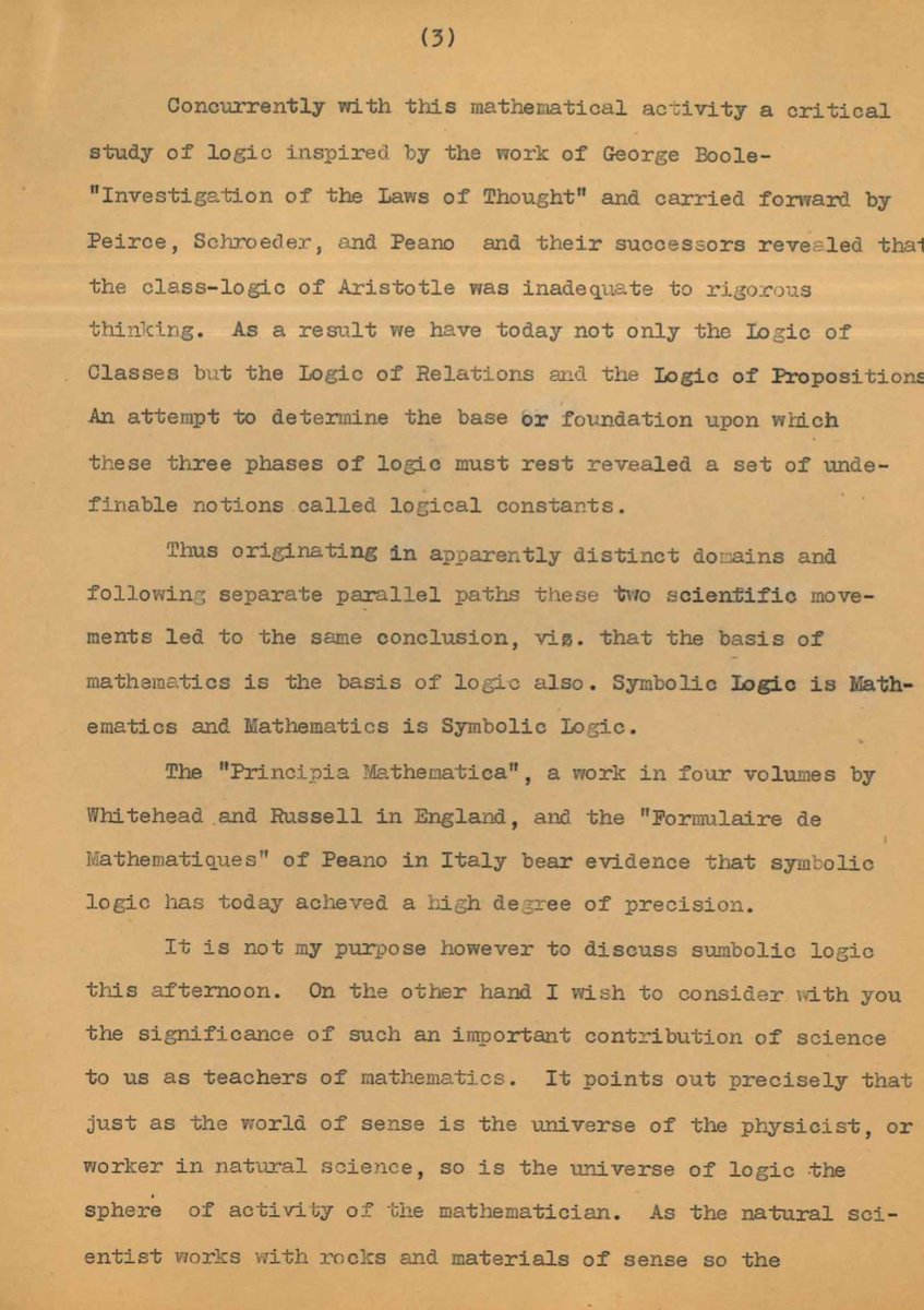 especially noteworthy, at least to me, to read how clear and accessible her writing is: the mark of an orderly mind, evidence of intelligence and depth truly worthy of her great legacy. Thank you to the librarians and friend of the  @GWOMaths project who provided the scans. 2/4