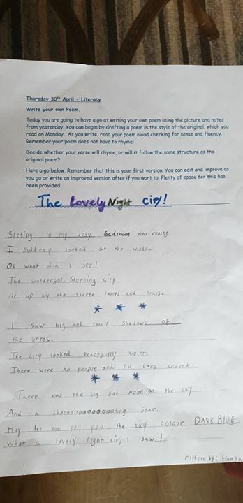 highweek_sch's tweet photo. #highweekpriamrynews What a wonderful poem by Hanna who is in Plym class.
❤️🧡💛💚💙💜 https://t.co/dSwvopZY3N