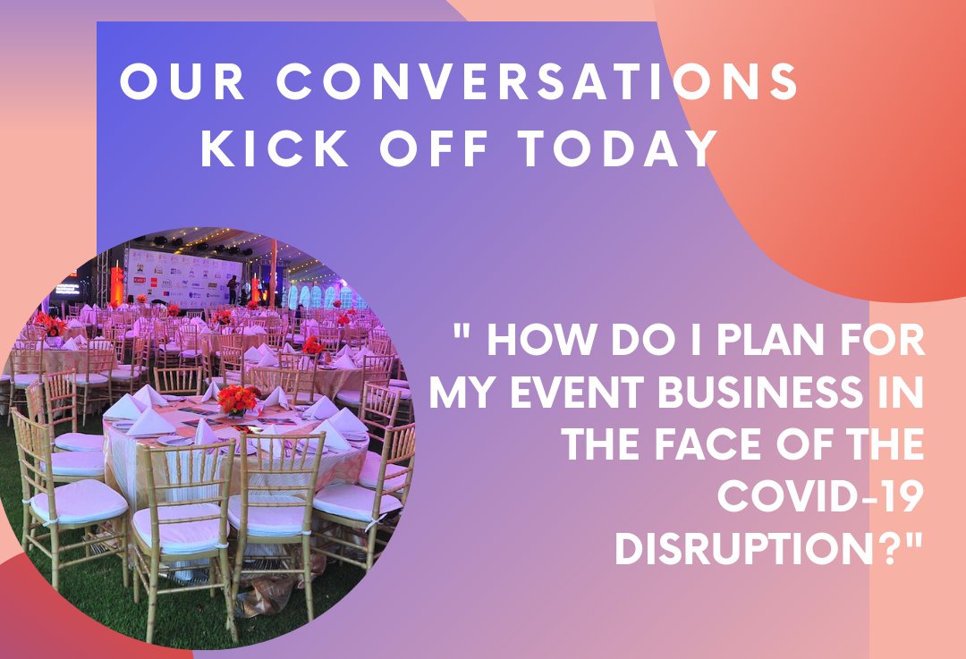 WaridiEvents's tweet photo. In the face of COVID-19, how do #eventbusinesses adapt? Today is the beginning of a series of conversations between event business owners, event practitioners &amp; business specialists. We invite you to join us at 3pm. Register on the link below  #eventskenya
https://t.co/vsZcG4fQu8 https://t.co/yXGgY0Cish