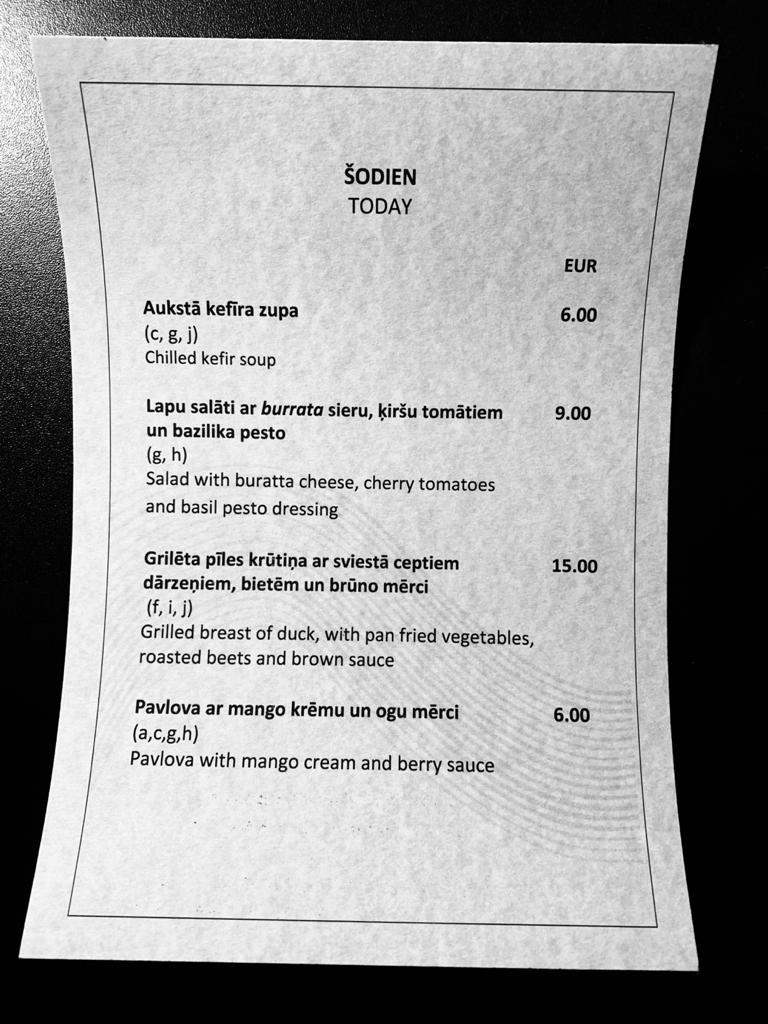 CafeOsiris's tweet photo. "Vasaras karstajās dienās ieteicams visus ēdienus pasniegt atvēsinātus, jo karstā laikā auksti ēdieni garšo daudz labāk un ir daudz atspirdzinošāki." 

/"Karstā laikā aukstas zupas", Mūsu Mājas Viesis, Nr. 30 (21.07.1938)/

Šīs nedēļas ēdienkarte!
This week's menu! https://t.co/EIlTs7U55e