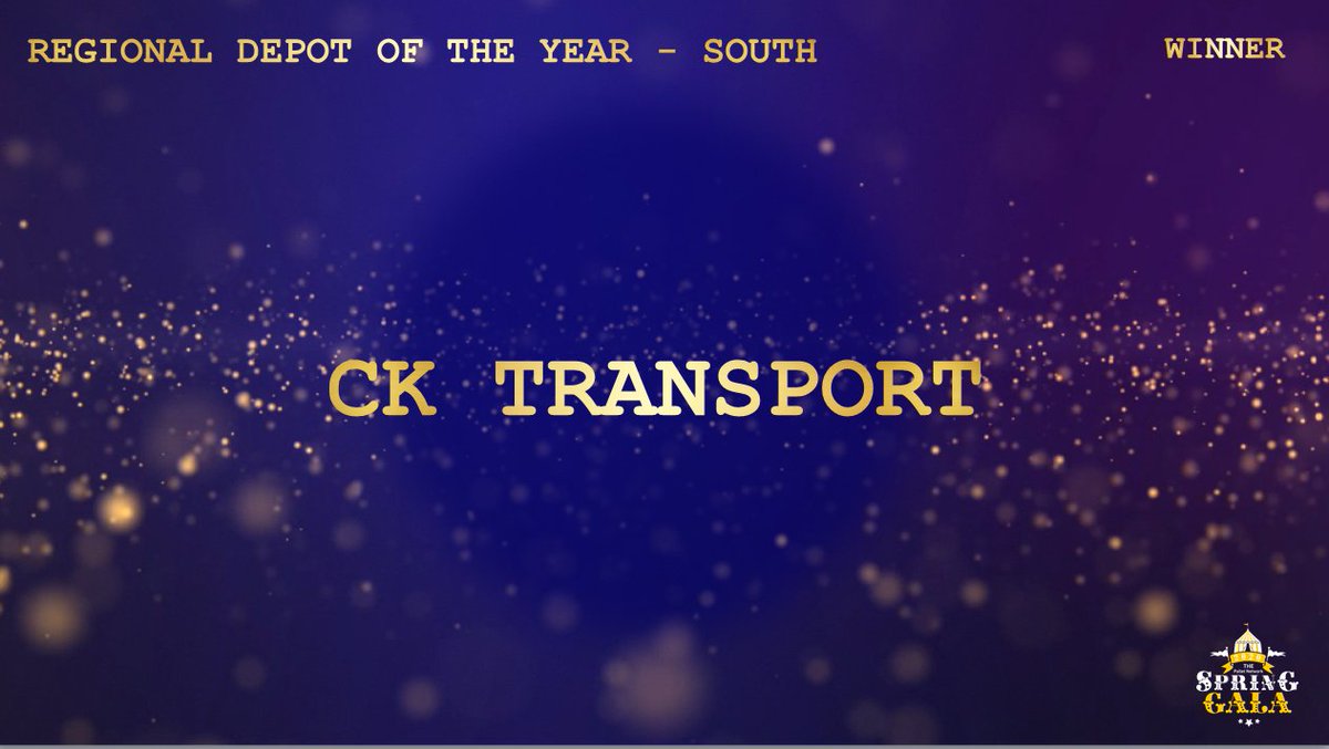 Congratulations to Southern Regional Depot of the Year, selected by their peers, <a href="/CKTransportLTD/">CKTransportLTD</a> 

A second win for this company in the #TPNAwards2020