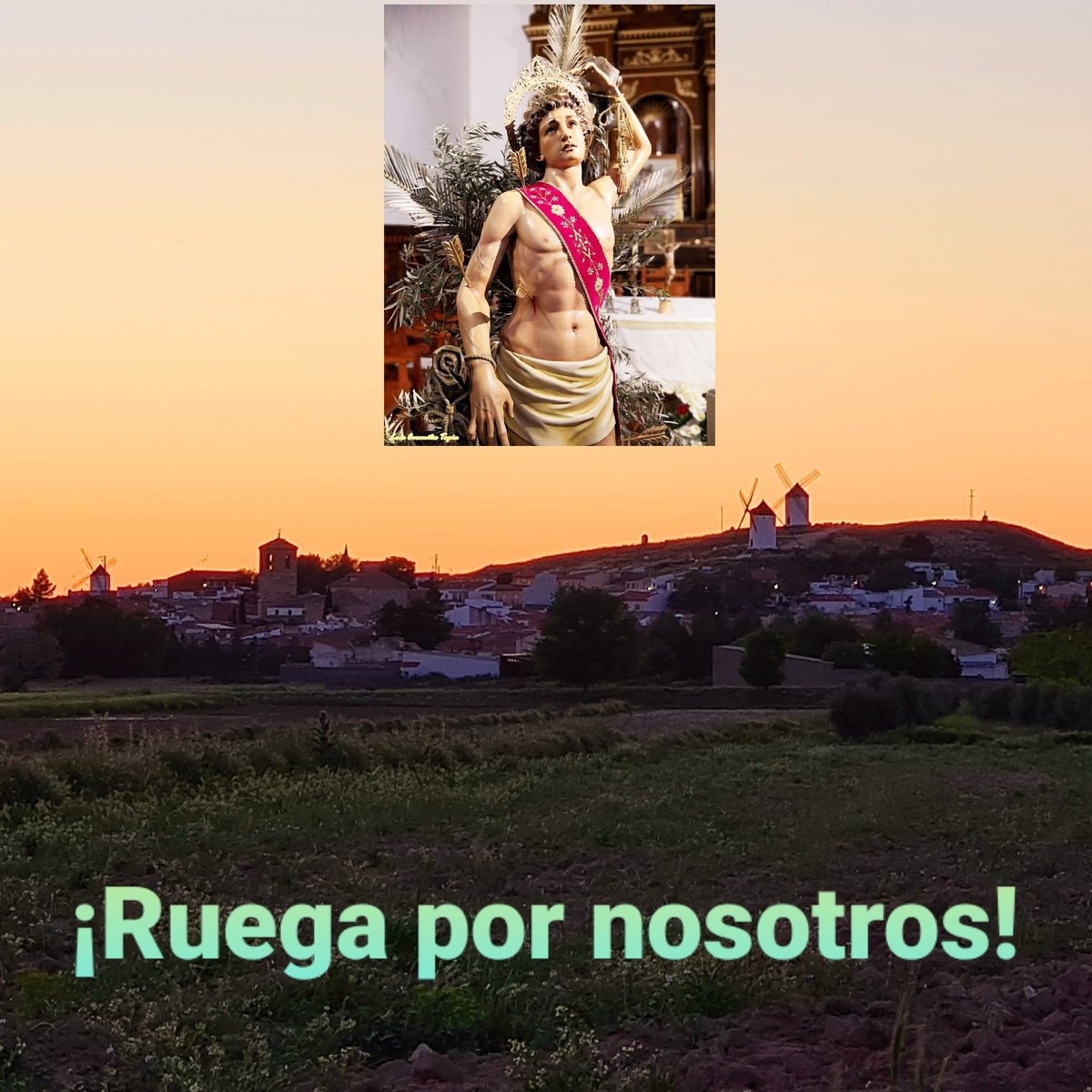 "Tú eres nuestro Patrón;
 tú eres nuestro ejemplar;
tú eres, pues, luz y vida y bienestar.
Por ti esperamos siempre triunfar".