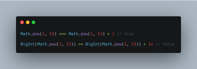 WebDeveloperAlo's tweet photo. New feature of #ECMAScript 2020 - #BigInt

Represent numbers larger than 2^53 - 1 (which is the largest number in JavaScript)

https://t.co/7Uk5CZDsiu

#feature #js2020 #developer #coding #programming #javascript #technology #webdevelopment #codinglife #developerlife https://t.co/BP5Uh7UdZu