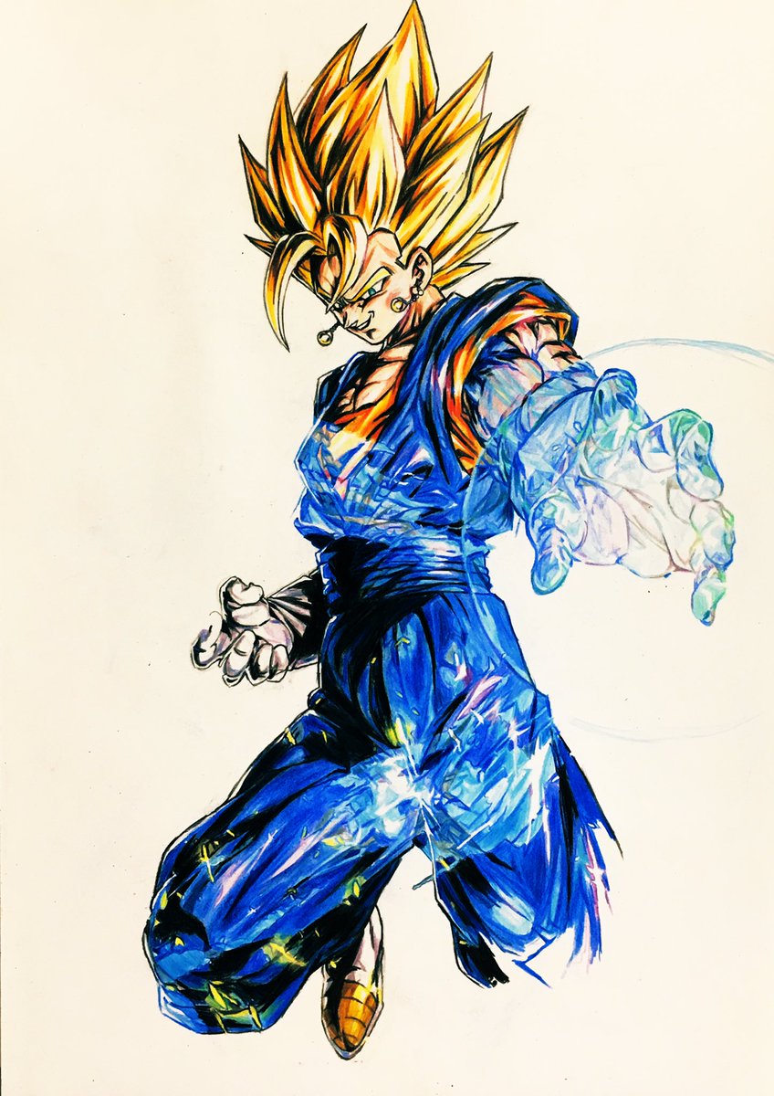 ドラゴンボール また少しだけです 超ベジット レジェンズ 色鉛筆 ドラゴンボール 模 ダインのイラスト