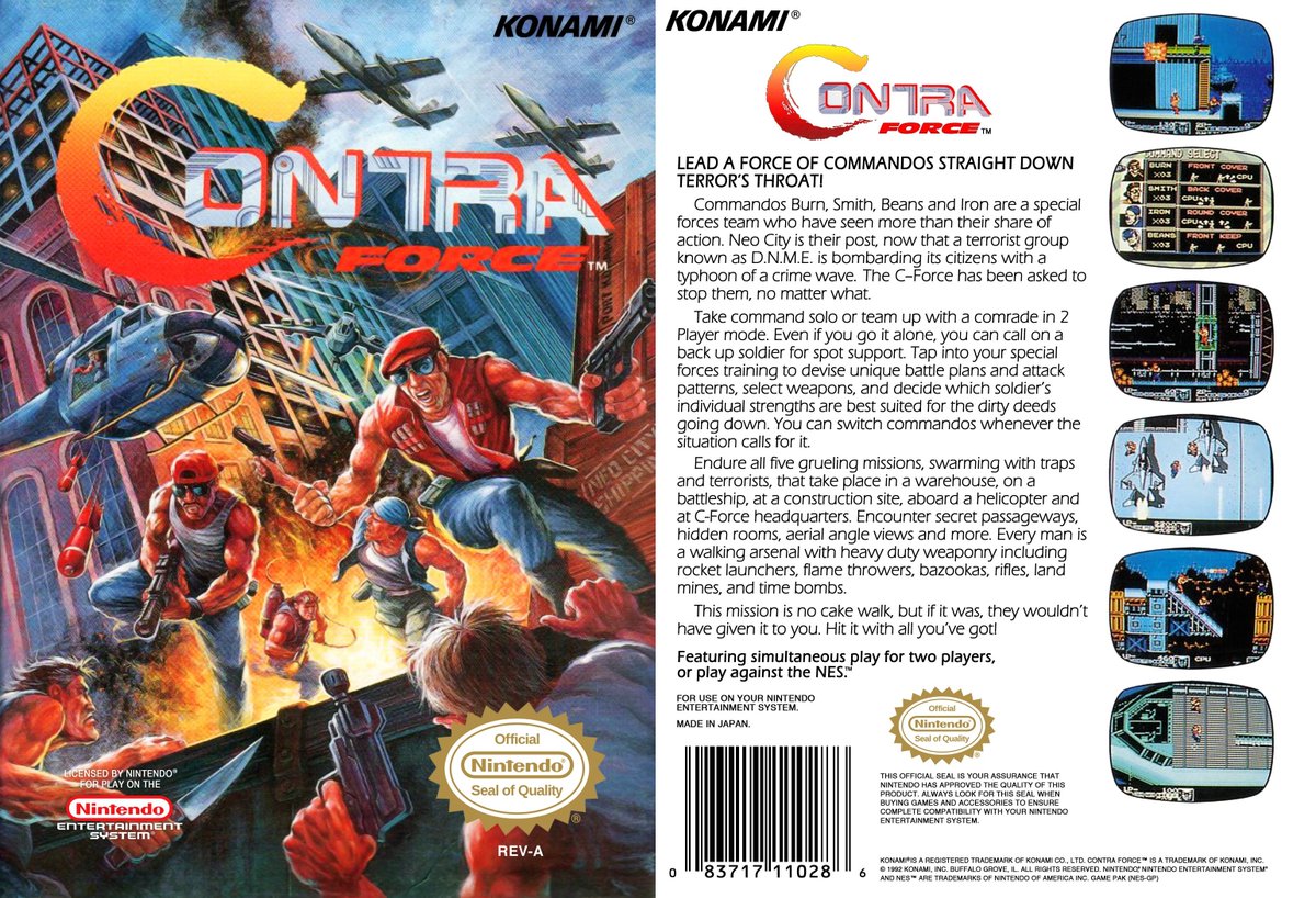 Contra Force para NES (1992)