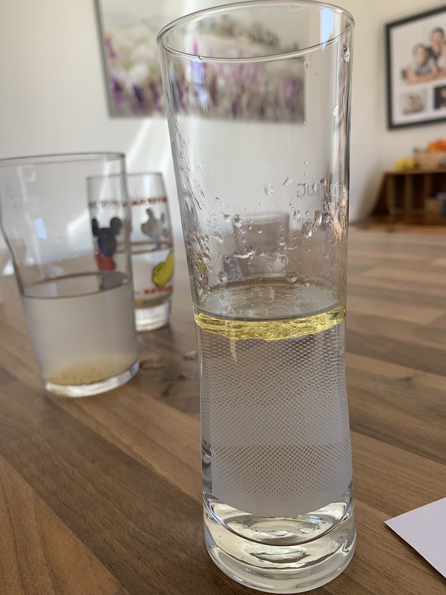 stacychapman84's tweet photo. Tommy had fun with the dissolving experiment this morning... obviously he said yes that they would all dissolve 🤣 https://t.co/zrAQjpLeZg