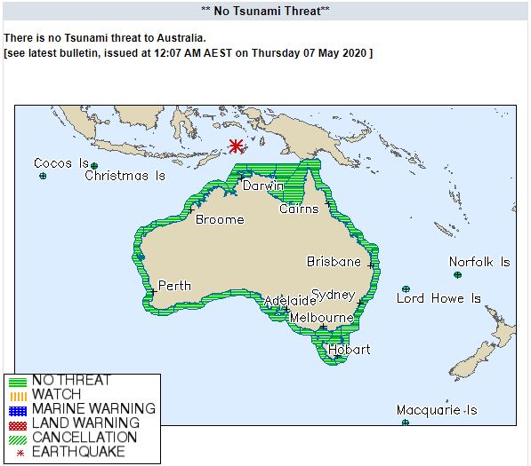 Bureau of Meteorology, Northern Territory (@bom_nt) on Twitter photo Did anyone fell that earthquake? <a href="/BOM_NT/">Bureau of Meteorology, Northern Territory</a> certainly did! Magnitude 6.9 at 11:23 pm CST in the Banda Sea, about 620 km north of #Darwin. More info on our website at ow.ly/EpvO50zyzpU or follow <a href="/GeoscienceAus/">Geoscience Australia</a> Did anyone fell that earthquake? <a href="/BOM_NT/">Bureau of Meteorology, Northern Territory</a> certainly did! Magnitude 6.9 at 11:23 pm CST in the Banda Sea, about 620 km north of #Darwin. More info on our website at ow.ly/EpvO50zyzpU or follow <a href="/GeoscienceAus/">Geoscience Australia</a>