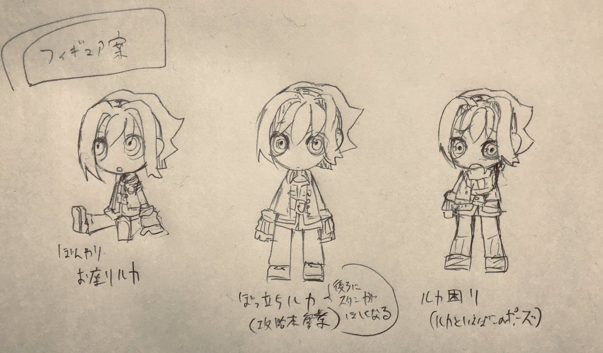 ルカのフィギュアポーズ案考えてた 