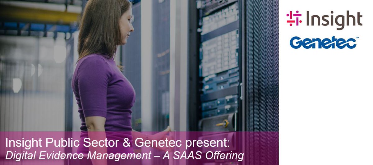 genetec's tweet photo. Learn how to efficiently and securely manage your digital evidence in a live webinar tomorrow, May 7th at 2pm EDT with @InsightEnt and Genetec.
Join us by registering: https://t.co/hgfvcVSlCC
#protectingtheeveryday #evidencesharing #digitalevidencemanagement #genetecclearance https://t.co/A74ihPQroX