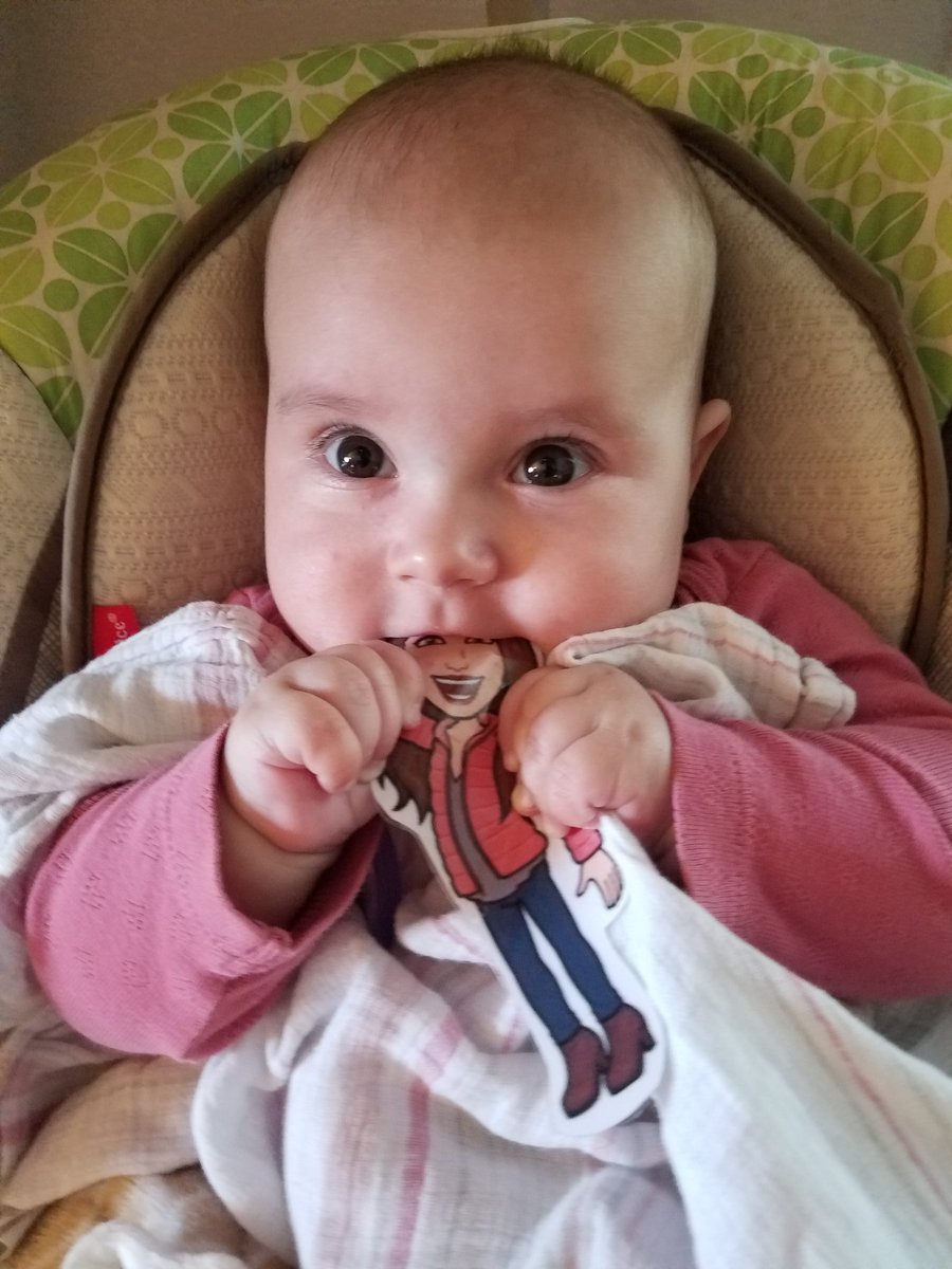 MrsWare9's tweet photo. That's it! I can't take it anymore! I miss my preschoolers so much that I decided to flatten myself so I fit in the mail. I can't wait to see what we do together!

Ella wanted to play first so here is a picture of us playing "dentist"
@probspuds @MoorheadSchools #flatMrsWare https://t.co/tYL3E8TocJ