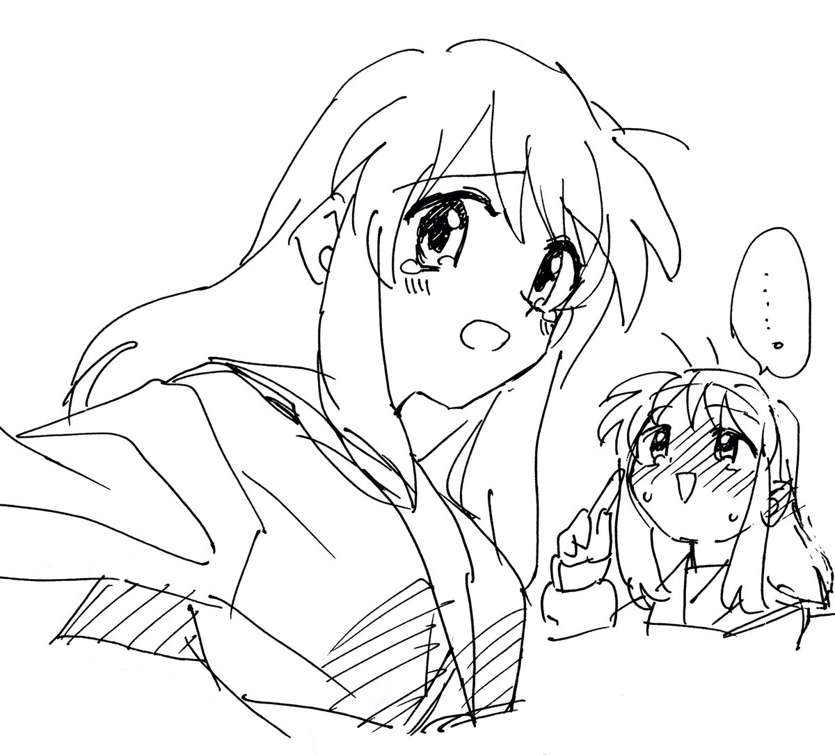 朝比奈さんあんまり描き慣れてないようです 