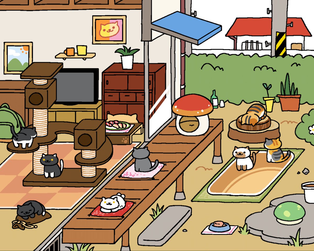 ねこあつめフリーク とーびーさんが ウッドクッションでごめん寝 おやすみなさい むにゃ ねこあつめ