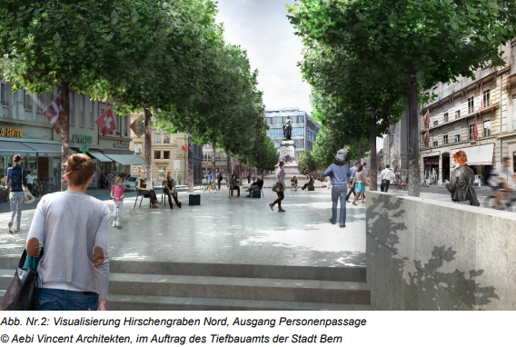 Bern_Stadt's tweet photo. Die Stadt Bern muss im Zusammenhang mit dem Projekt Zukunft Bahnhof Bern den Verkehr neu organisieren und eine Personenpassage zum Hirschengraben realisieren. Die Mitwirkung hat gezeigt, dass diese Massnahmen breit akzeptiert werden. https://t.co/ukhM5nfnq7 https://t.co/AzK1nWtLVD