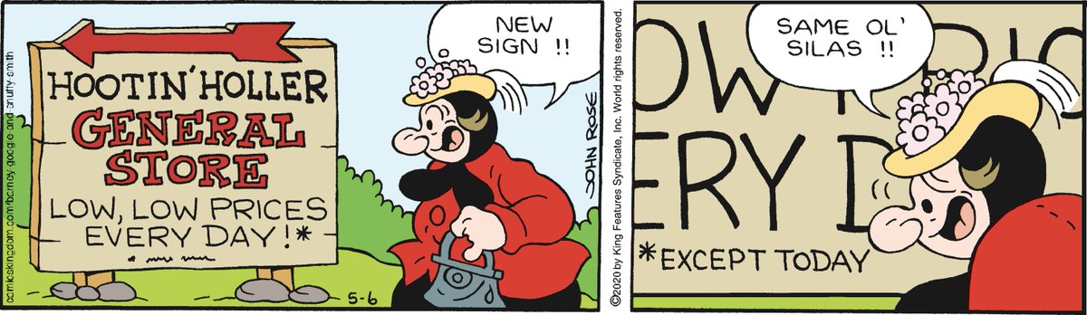 ComicsKingdom's tweet photo. π Comic of the day from Barney Google & Snuffy Smith π
Read the fine print!
Check out more comics from Barney Google & Snuffy Smith on Comics Kingdom: https://t.co/wDKe885ocZ
#comics #comicstrips #BarneyGoogle #SnuffySmith #CKcomics #ComicsKingdom https://t.co/FLvNyRDlv5