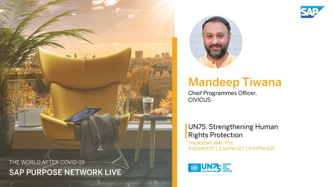 JoinUN75's tweet image. We are looking forward to our third session with @SAPNextGen&apos;s #SAPPurposeNetwork Live: &quot;#UN75: Strengthening Human Rights Protection.&quot;  

Join us tomorrow at 9AM (ET)! 
Register ➡️➡️➡️ bit.ly/2SX8u