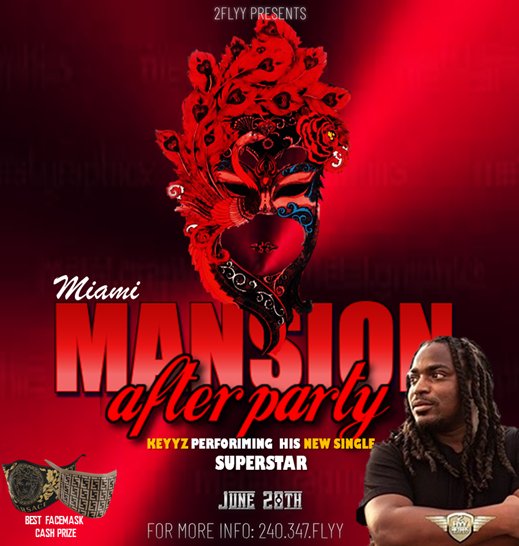 2_keyyz's tweet photo. #Miami party at the mansion #2flyy #2flyysouth June 20th I'm performing also https://t.co/Fli5xivMnr