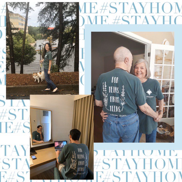 HeartofPassion's tweet photo. Our #HoPAtlanta friends shared what they’ve been doing during quarantine while wearing their HoP tees! You can still purchase your own comfy tee for $25. Comment below or DM us if interested! 

#stayhome #teenleaders #quarantine #fundraiser https://t.co/NZAwQFZYTp