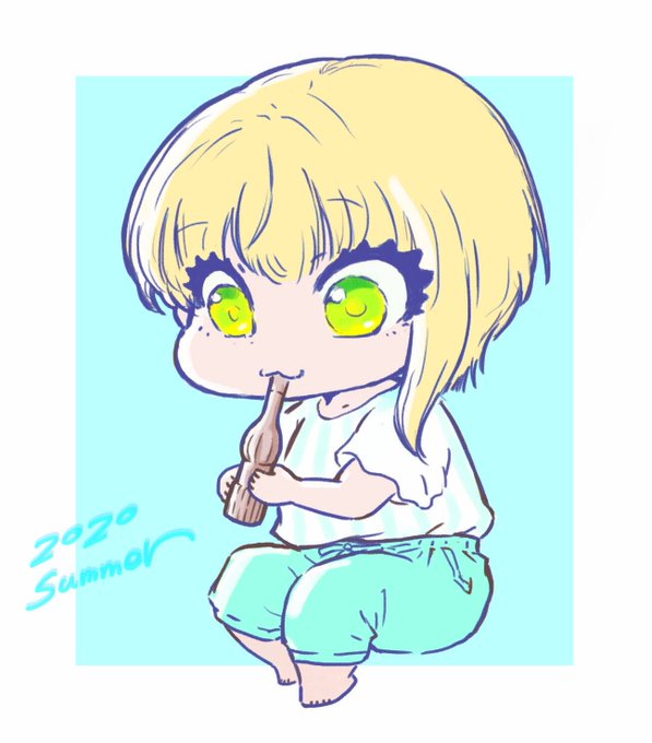 パピコを吸うフレちゃん 