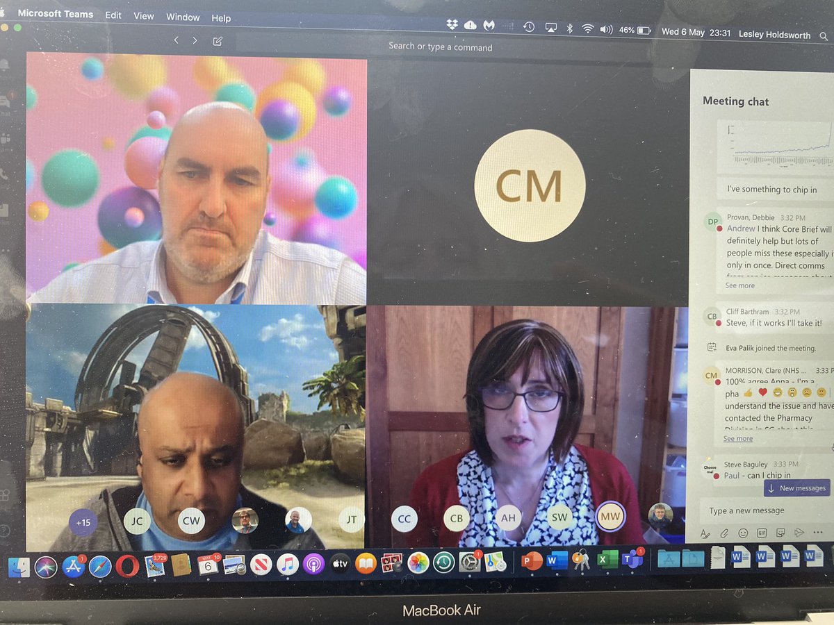 Walking the talk! #CCLG using @MicrosoftTeams to discuss national implementation of @MicrosoftTeams #dnmahp @scotsbigpaul @JonCamer0n @ianmthompson @DebbieProvanRD @markfleming1 @DigitalSamPatel