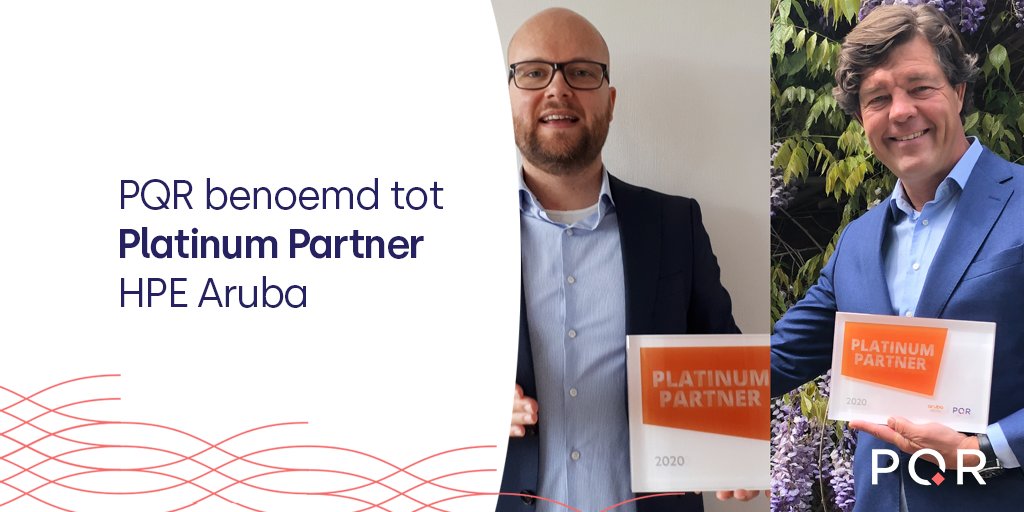 PQRnl's tweet photo. Na onze benoeming tot Gold Partner, eerder dit jaar, is PQR deze week uitgeroepen tot Platinum Partner van @ArubaNetworks a Hewlett Packard Enterprise company als Networking Specialist en Hybrid IT Specialist. Dank!
#PQR #rustmakers #HPEAruba #ArubaNetworks @ArubaEMEA https://t.co/ZVLkNnOR4w